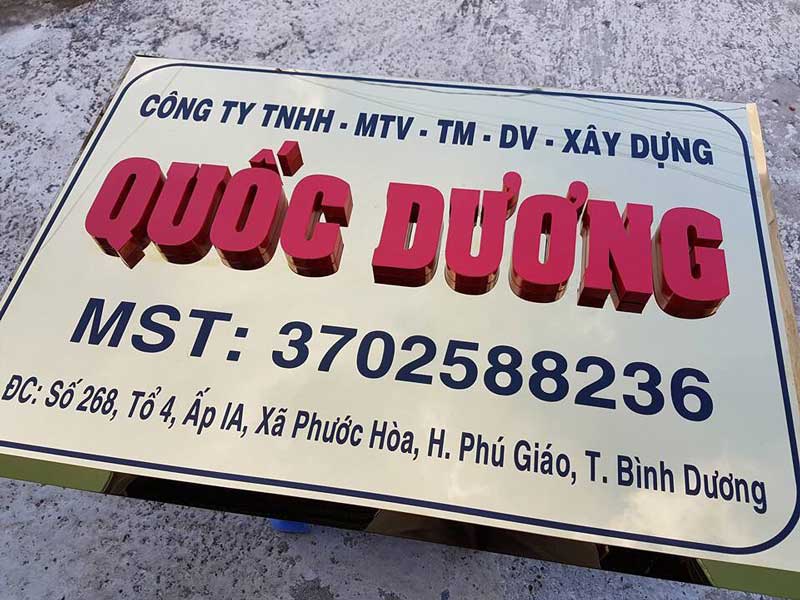 bảng hiệu công ty