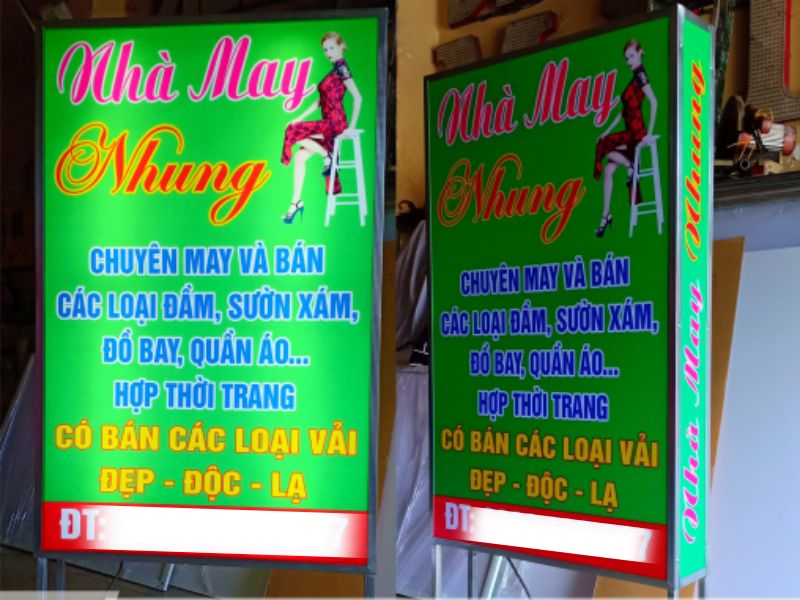 Bảng hiệu hộp đèn đứng giúp thu hút sự chú ý của người đi đường