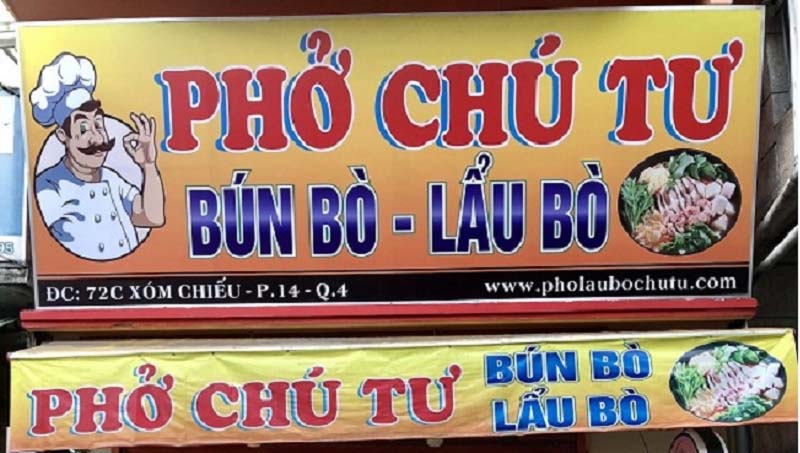 bảng hiệu quán ăn