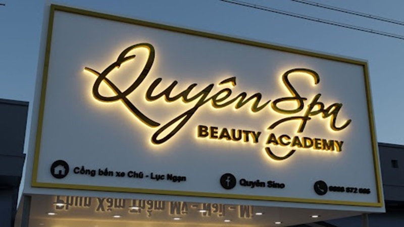 Bảng spa đẹp làm từ chất liệu đèn LED và Neon sign