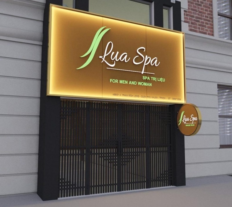 Thiết kế biển vẫy spa với phong cách độc đáo và ấn tượng.