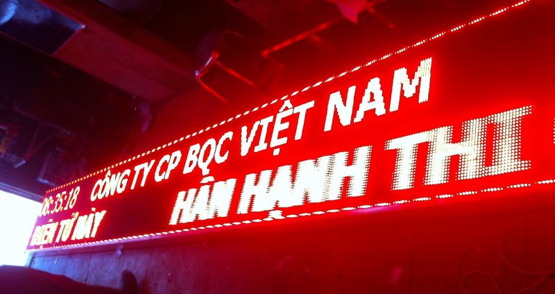 biển hiệu led đơn màu