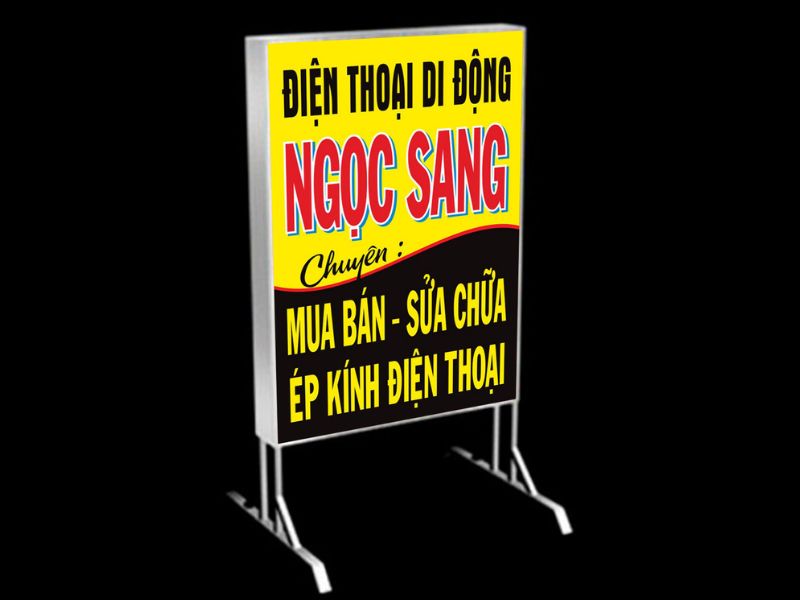 Loại biển này phù hợp với cửa hàng có không gian hẹp hoặc không gian ngoài trời.