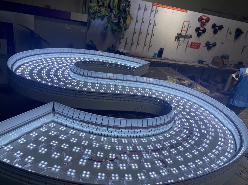 chữ nổi alu gắn LED 