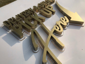 Gia công chữ inox xước giá rẻ, uy tín – Quảng Cáo Trường Phát