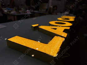 Dịch vụ thiết kế chữ nổi inox đính đá giá rẻ 